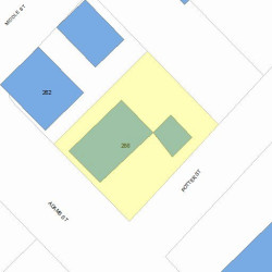 266 Adams St, Newton, MA 02458 plot plan