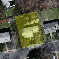 26 Larkin Rd, Newton, MA 02465 aerial view