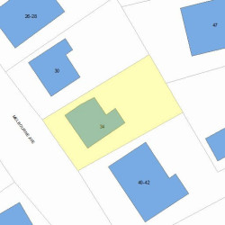 34 Melbourne Ave, Newton, MA 02460 plot plan