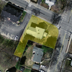 201 Cherry St, Newton, MA 02465 aerial view
