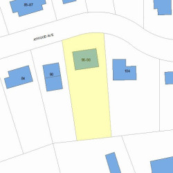 98 Atwood Ave, Newton, MA 02460 plot plan