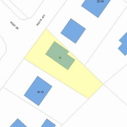 16 Mague Ave, Newton, MA 02465 plot plan