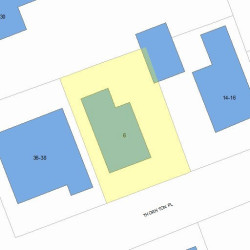 6 Thornton Pl, Newton, MA 02458 plot plan