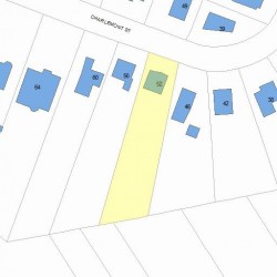 52 Charlemont St, Newton, MA 02461 plot plan