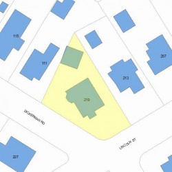 219 Lincoln St, Newton, MA 02461 plot plan