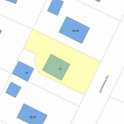 49 Evergreen Ave, Newton, MA 02466 plot plan