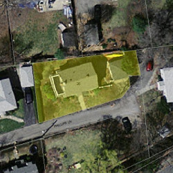 26 Phillips Ln, Newton, MA 02460 aerial view