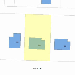 133 Oakdale Rd, Newton, MA 02461 plot plan