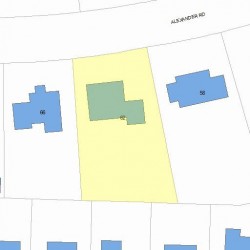 62 Alexander Rd, Newton, MA 02461 plot plan