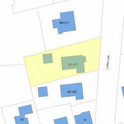 277 Lowell Ave, Newton, MA 02460 plot plan