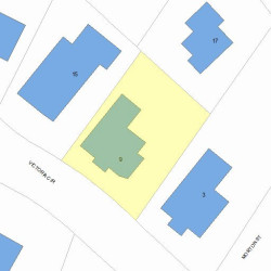 9 Victoria Cir, Newton, MA 02459 plot plan