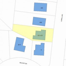 425 Lowell Ave, Newton, MA 02460 plot plan