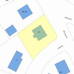 195 Waltham St, Newton, MA 02465 plot plan