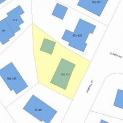 129 Farwell St, Newton, MA 02460 plot plan