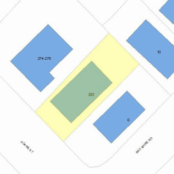 280 Adams St, Newton, MA 02458 plot plan