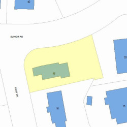 45 Elinor Rd, Newton, MA 02461 plot plan