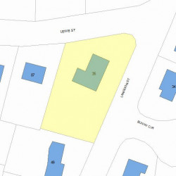 35 Langdon St, Newton, MA 02458 plot plan