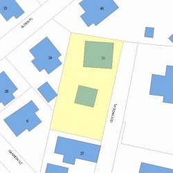 33 Cottage Pl, Newton, MA 02465 plot plan
