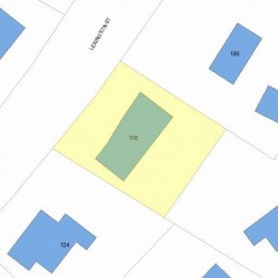 116 Lexington St, Newton, MA 02466 plot plan