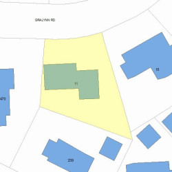 11 Gralynn Rd, Newton, MA 02459 plot plan