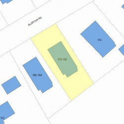 180 Allerton Rd, Newton, MA 02459 plot plan