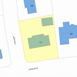 833 Commonwealth Ave, Newton, MA 02459 plot plan