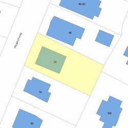 50 Falmouth Rd, Newton, MA 02465 plot plan