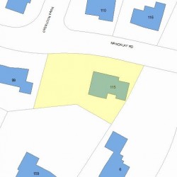 115 Mandalay Rd, Newton, MA 02459 plot plan