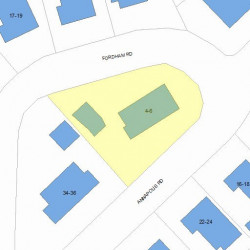 4 Fordham Rd, Newton, MA 02465 plot plan