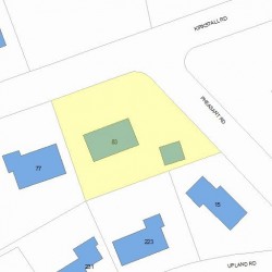 83 Kirkstall Rd, Newton, MA 02460 plot plan