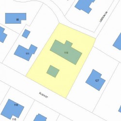 119 Elgin St, Newton, MA 02459 plot plan