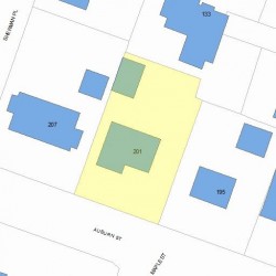 201 Auburn St, Newton, MA 02466 plot plan