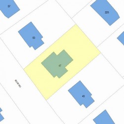 47 Bow Rd, Newton, MA 02459 plot plan