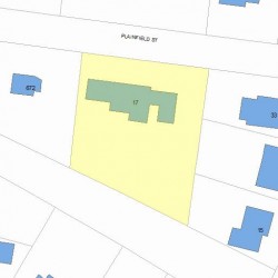 17 Plainfield St, Newton, MA 02468 plot plan