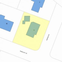 9 Carver Rd, Newton, MA 02461 plot plan