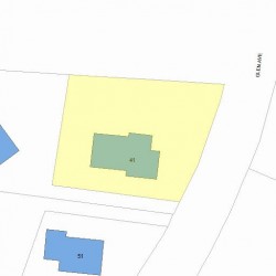 41 Glen Ave, Newton, MA 02459 plot plan