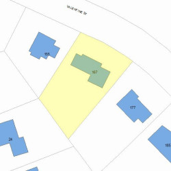 167 Valentine St, Newton, MA 02465 plot plan