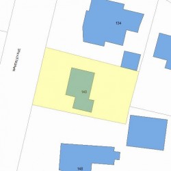 140 Waverley Ave, Newton, MA 02458 plot plan