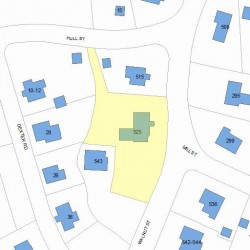 525 Walnut St, Newton, MA 02460 plot plan