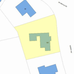 185 Hobart Rd, Newton, MA 02459 plot plan