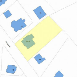 36 Ridge Ave, Newton, MA 02459 plot plan