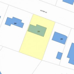 288 Homer St, Newton, MA 02459 plot plan