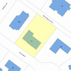 28 Nightingale Path, Newton, MA 02459 plot plan