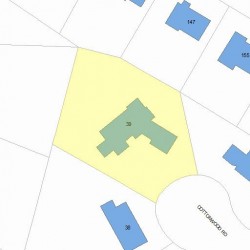 39 Cottonwood Rd, Newton, MA 02459 plot plan