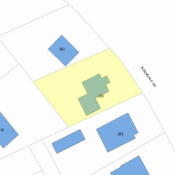 299 Albemarle Rd, Newton, MA 02460 plot plan