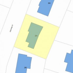 274 Dedham St, Newton, MA 02461 plot plan