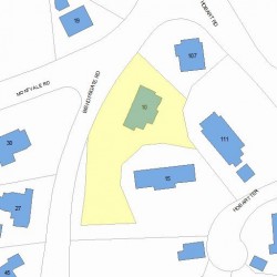 10 Bishopsgate Rd, Newton, MA 02459 plot plan