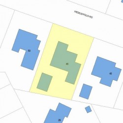 46 Wedgewood Rd, Newton, MA 02465 plot plan