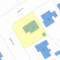 70 Wiswall Rd, Newton, MA 02459 plot plan