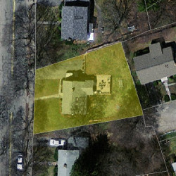 40 Cherry St, Newton, MA 02465 aerial view